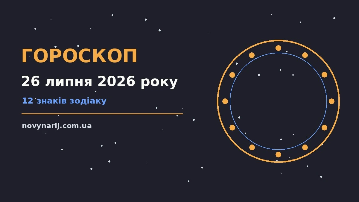Недільний гороскоп на 26 липня 2026: фінанси, стосунки та особисті межі