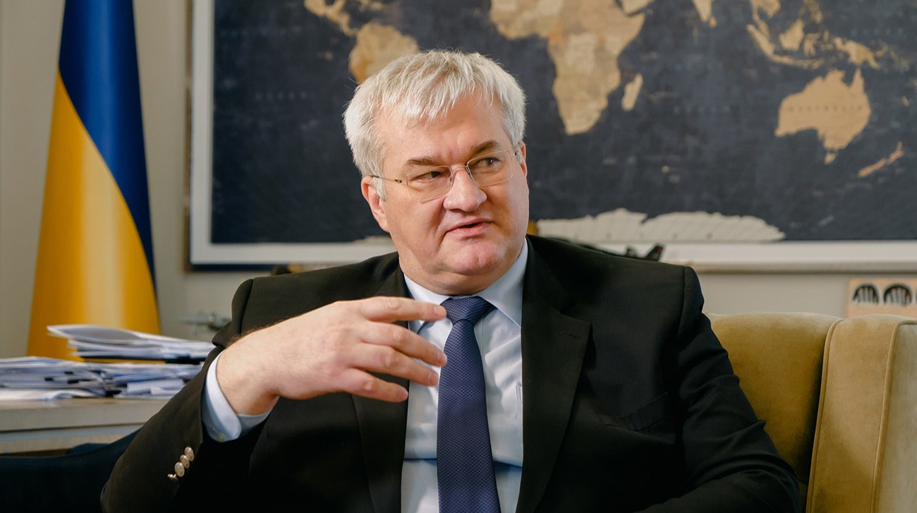 Андрій Сибіга біля будівлі МЗС України після комбінованого удару по Києву в ніч на 19 липня 2026 року