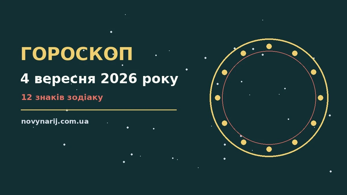 Зоряне небо восени та символічна стрічка прогнозу на 4 вересня 2026 року