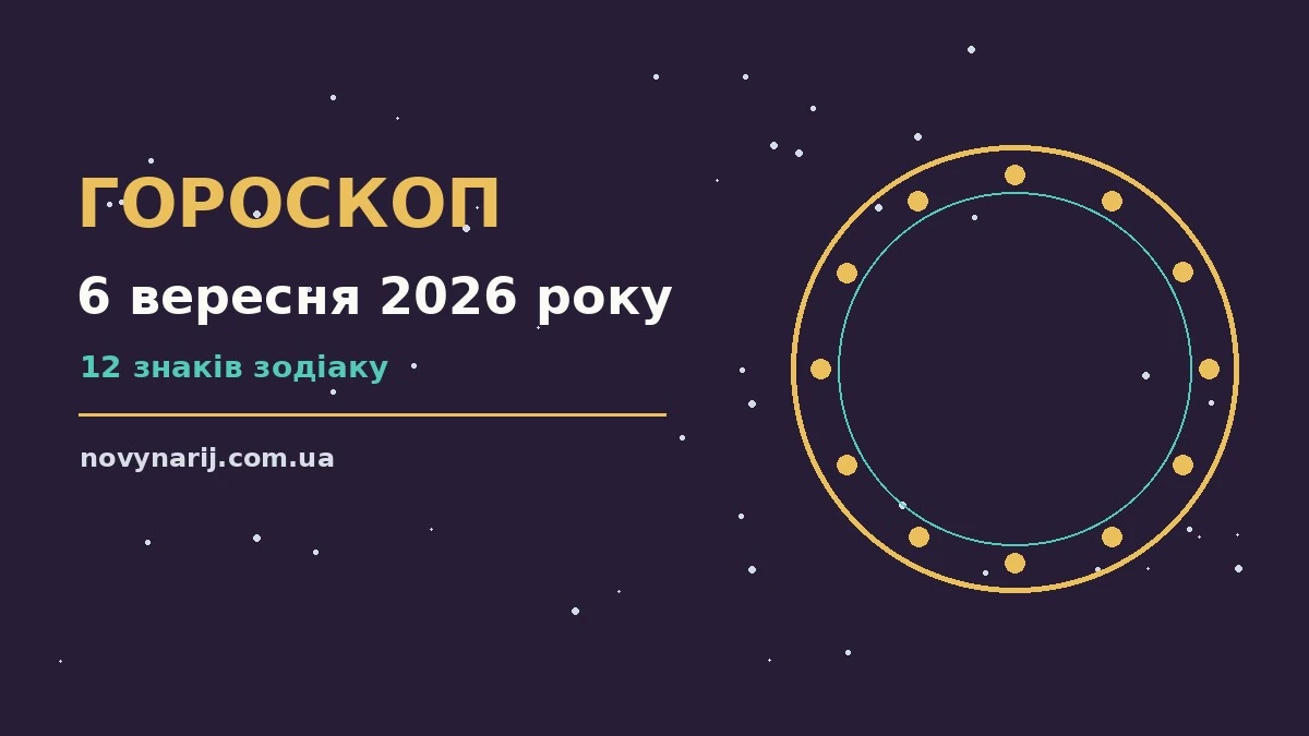 Астрологічний гороскоп на 6 вересня 2026 року: знаки Зодіаку, фінанси та поради дня