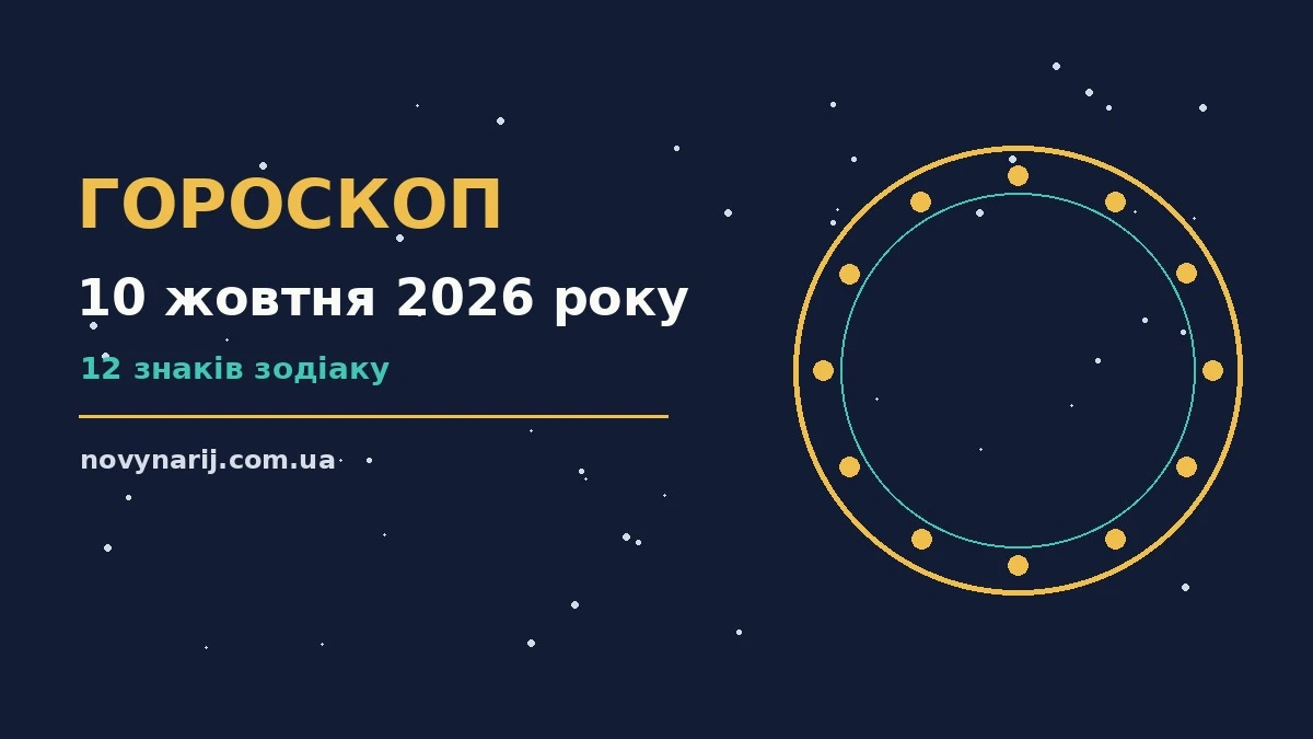 Гороскоп на 10 жовтня 2026 року: корисний прогноз на день про фінанси та особисте життя