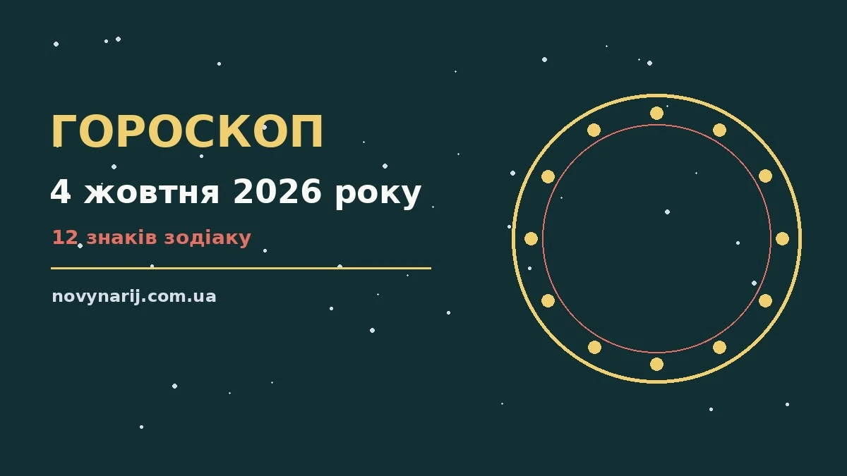 Гороскоп на 4 жовтня 2026 року: корисний прогноз на день про фінанси та особисте життя