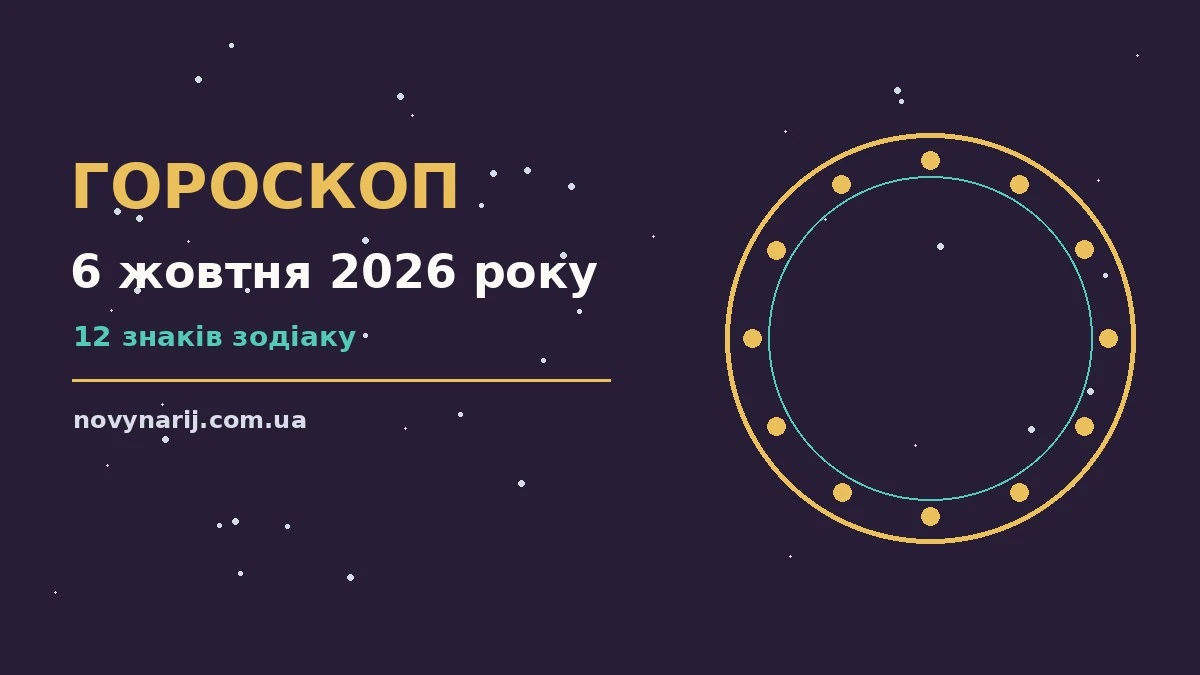 Гороскоп на 6 жовтня 2026 року: корисний прогноз на день про фінанси та особисте життя
