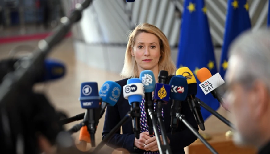 Кая Каллас перед початком засідання Ради ЄС із закордонних справ у Люксембурзі, 12 жовтня 2026 року